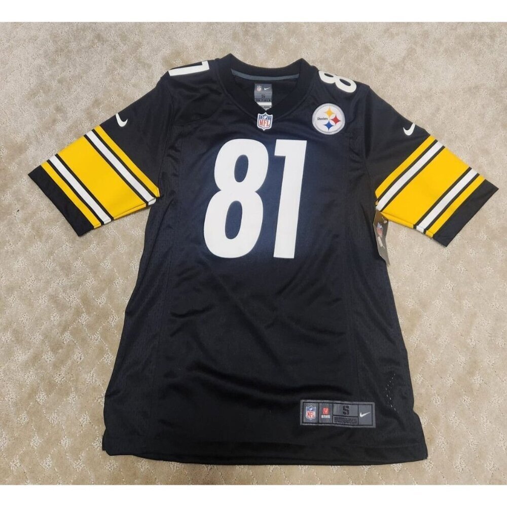 Nike Steelers Jersey Men Small Jesse James #81 Black NFL On Field NWT Football